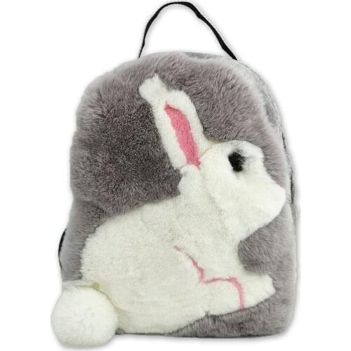 MODAQUEEN Store Women Kid Orylag Rex Fur Rabbit Figure Accessory Lamb Fur Custom Design Exclusive Bag LFB1 Luxury Accessory 2021