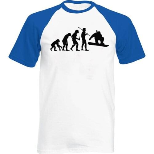 Snowboarding Evolution T-Shirt Summer New Snowboardinger T Shirt Men Short Sleeve O Neck Tshirt Hip Hop