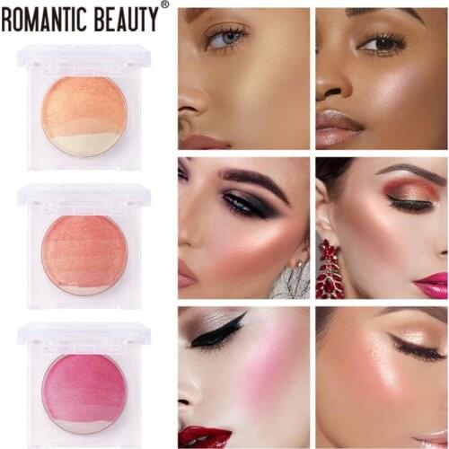 Multi-Purpose Highlighter Palette Highlight Facial Contour Pearlete Blush Face Brighten Blush Disc Makeup TSLM1