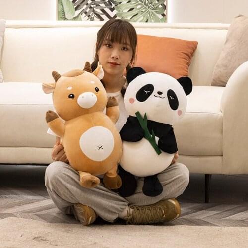 50cm Cute Shiba Inu Dog Panda Plush Toy Stuffed Soft Animal Cartoon Hander Warmer Pillow Kids Gift Lovely Xmas Valentine Present