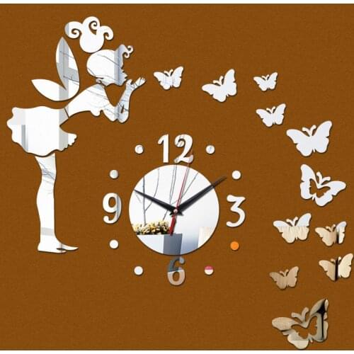 Sale Acrylic Wall Sticker Mirror Stickers Still Life Adesivo De Parede Diy Home Decor Butterfly Horse Wall Clock Photo Wall