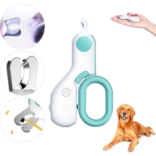 Professional Pet Dog Nail Clipper Scissor Pet Cat Nail Toe Claw Clippers Scissor LED Light Nail Trimmer For Animals Pets Supplie