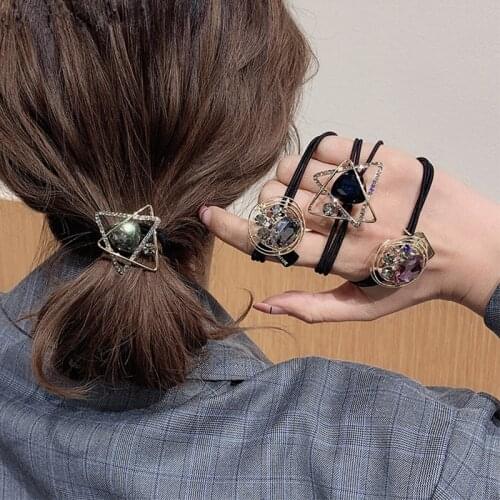 New Planet Track Hair Scrunchies Crystal Hair Rope Women Girls Simple Ins Hair Ring Hair Ties Headwear Hair Accessories