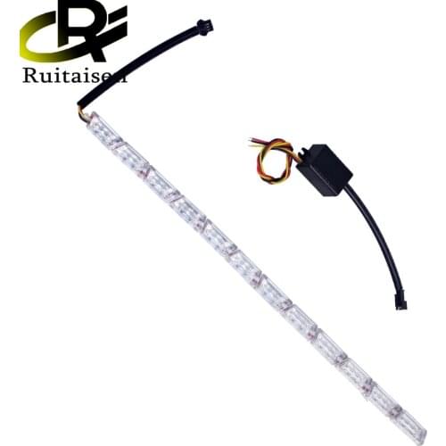 Crystal LED DRL Daytime Running Strip Light With Turn Signal White/Amber Lamps
