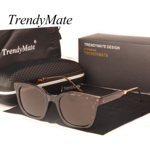 TrendyMate Polarized Classic Sunglasses For Men Plastic Oculos De Sol Women Fashion Square Driving Eyewear Travel Sun Glass 5557