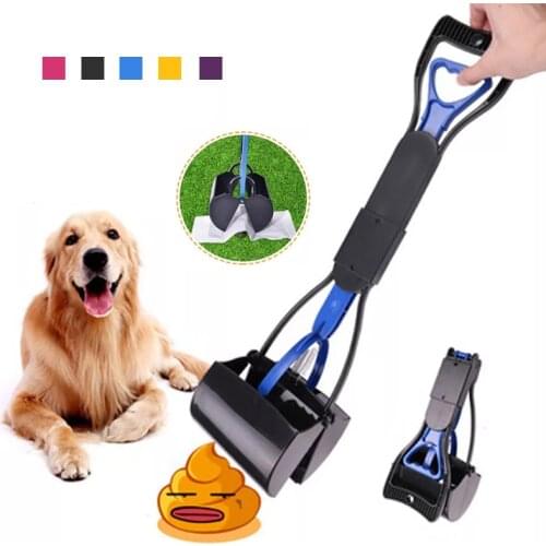 Pet Pooper Scooper Dogs Shit Clip Long Handle Jaw Poop Scoop Outdoor Animal Feces Cleaner Picker Excrement Collector Clean Tools