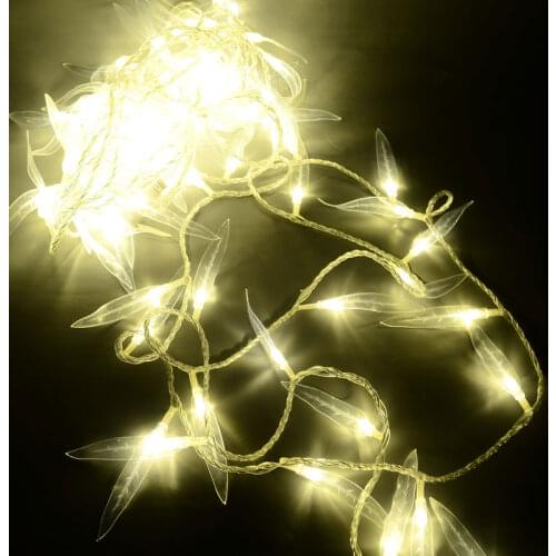 Toprex led willow leaves light string new year decoration outdoor lighting decoration holiday lights party decoration