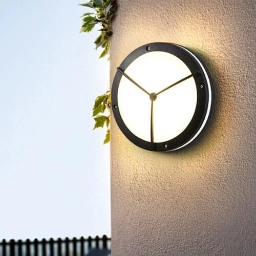 Thrisdar 36W Round Outdoor LED Wall Light Waterproof IP54 Garden Porch Wall Lamp Modern Villa Aisle Corridor Balcony Wall Light