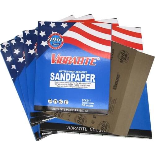 5 Sheets 9"x11" Waterproof Sandpaper Silicon Carbide Abrasive Paper 60 to 10000 Grits for Wet or Dry Sanding