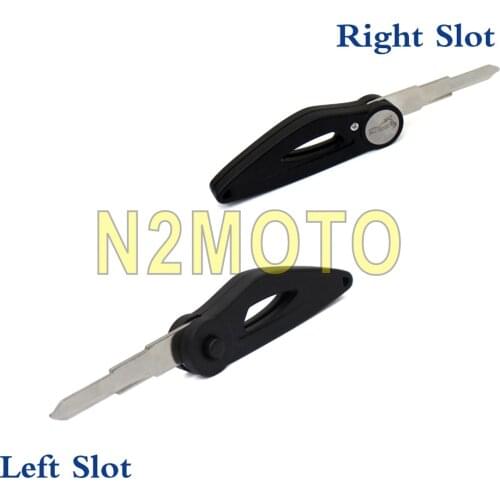 Motorcycle Left Slot Right Slot Folding Blank Blade Key Replacement Uncut Key for BMW Suzuki Honda Kawasaki