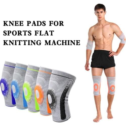 1 PCS Sports Knee Pads Spring Support Silicone Kneepads Men Fitness Basketball Volleyball Football Knee Brace Protector Gear
