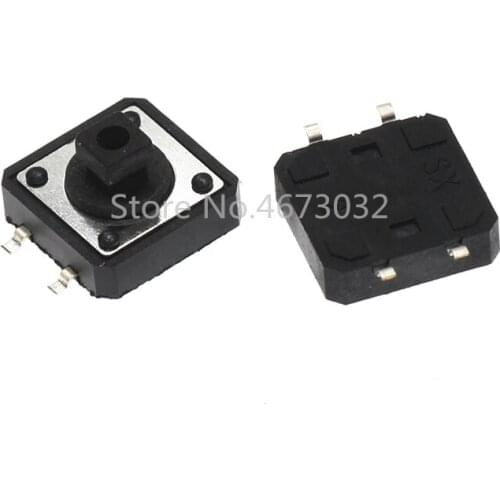 100pcs SMD 12*12*7.3 mm Tactile Push Button Switch Tact Switch 12x12x7.3mm