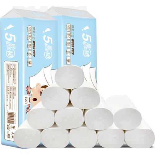 12 Rolls Paper Hand Towels Degradable Silky Smooth Soft Toilet Paper Napkin Disposable Face Towel Paper Tissue Toilet paper