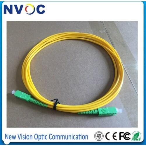 30Pcs/Lot,SM,SX,3M,SC/APC-SC/APC Fiber Optic Patch cord,SM,simplex,G625D,3.0 mm,3m,PVC Jacket,SC APC 3M Fiber Optic Jumper
