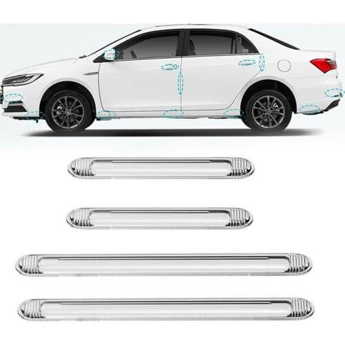 4pcs Car Door Protector Guard Strip Universal Scratch Anti-collision Strip Edge Guard Plate Protective Car Styling Accessories
