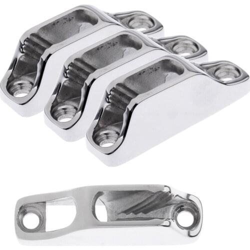 4 Pcs Marine Boat 316 Stainless Steel 1/8” to 1/4” Rope Junior Fairlead Rope Cleat Boat Accessories Marine