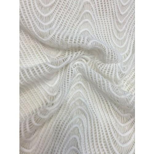 5Yards/lot African Cord Lace Fabric New Arrival White African Cord Lace Guipure Lace Fabrics For Wedding Party Dress