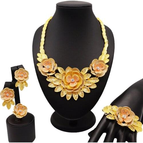 African jewelry Set Indian Bridal Jewelry Sets For Women Costume Nigerian Wedding necklace Jewerly Set bracelet