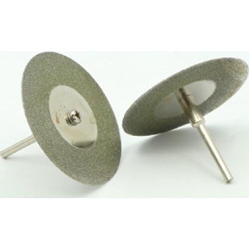 10pcs 25mm Diamond Cutting Discs Electric Dremel Grinder tool Grinding circles Rotary Blades Cutting Wheel Slice with 2 Mandrels