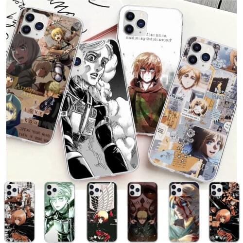 Armin Arlert Attack On Titan Transparent Phone Cover For Samsung Galaxy A51 A71 S20 S10e S8 S7 S9 S10 Plus Clear Case