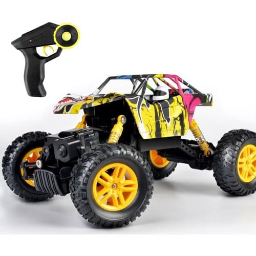 Remote Control Car 2.4GHz 4WD Off Road High Speed RC Car 1/18 Dual Motors Rock Crawler Graffiti Racing Monster Truck