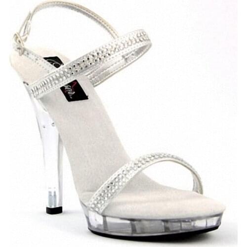 13cm High Heel Shoes Cinderellas Glass Sandals Art Photography Show Shoes Fashion Women Shoes