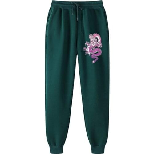 Dragon Anime Print Pants Fitness Men Sportswear Tracksuit Bottoms Sweatpants Mens Casual Trousers Black Track Pants