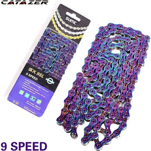 Bicycle Chain 9 Speed Mountain Bike Chain X9 Bike Chain X9EL 27S Gold for MTB/Road Bike for M4050 M430 M596 116L Bike Parts