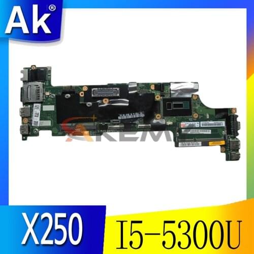For Lenovo Thinkpad X250 Laptop Motherboard NM-A091 W/ i5-5200U / I5-5300U FRU 00HT369 00HT373 00HT374 00HT385 100% Fully Tested