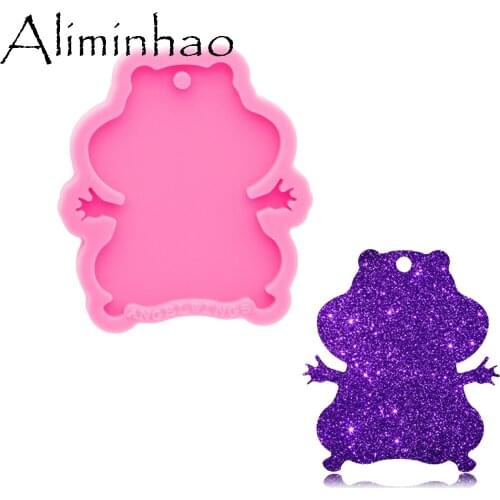 DY0760 Super Glossy Squirrel Resin Mold, Craft Keychain ,Silicone Mould for DIY Necklace jewelry Epoxy Crafting