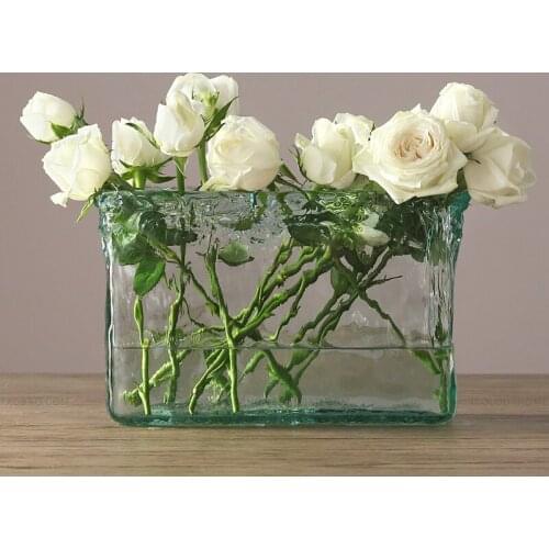 Spanish Imported Handmade Eco-friendly Glass Vase European Style Ornaments Pandora Series Large Vase for Living Room