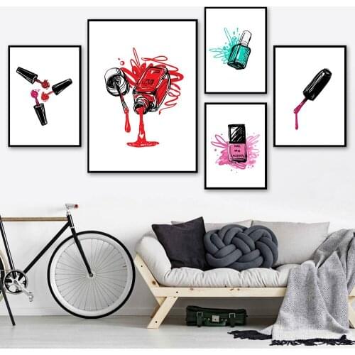 Colorful Nail Polish Fashion Wall Art Canvas Poster Minimalist Print Nordic Style Decorative Picture Modern Living Room Decor