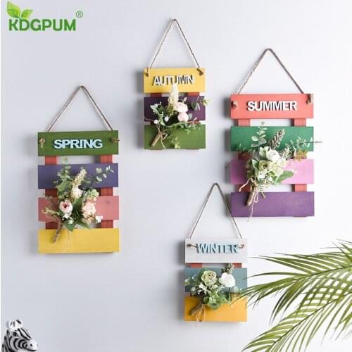 Creative Wall Decoration Summer Wall Hanging Hydroponic Vase Flowerpot Living Room Background Wall Combination Hanging Pendant