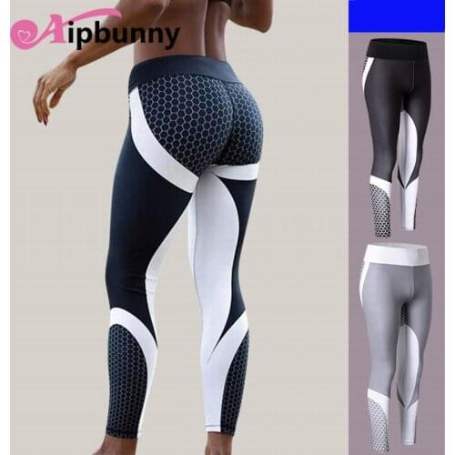 Geometric 3D Pattern Leggings printed High waist pants women Push Up work Out Sporting Slim White Black Trousers Fitness Leggins