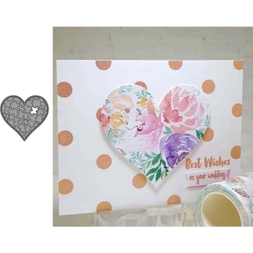 Love Heart Shape Metal Cutting Dies Scrapbooking Craft Mold Cut Die Stencil Handmade Paper Card Make Template Embossing 2021