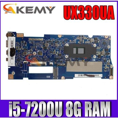 Akemy UX330UAR Laptop motherboard For ASUS UX330UAR UX330UA UX330U U3000U Mainboard i5-7200U 8G RAM