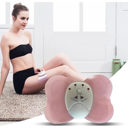 Portable Wireless Electric Butterfly Massager Full Body Waist Back Vibrating Slimming Muscle Pain Relief Massage Pad Device