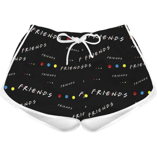 New Sexy Hot Beer Friends Print Women Summer Casual Beach Shorts Drawstring Pants sport Sweat Shorts Dropshipping