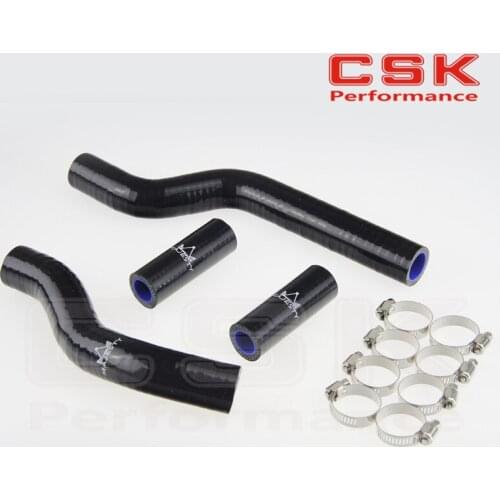Silicone Radiator silicon Hose + CLAMPS for YAMAHA YZ250 YZ 250 2002-2012 03 04 05 06 BLACK