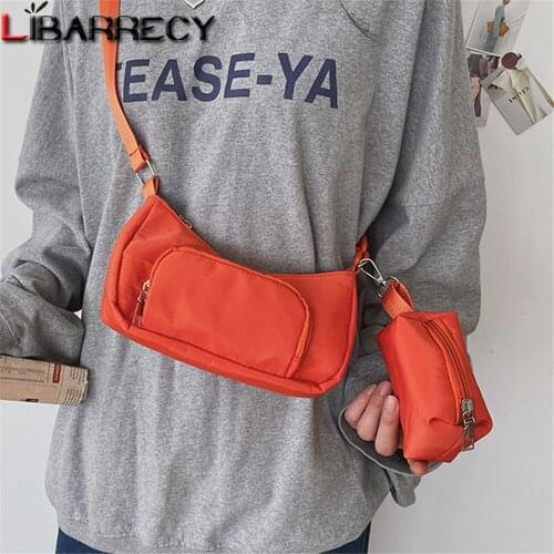 Soild Color Designer Women Composite Bags High Quality Nylon Womens Shoulder Bag 2021 Summer New Ladies Mobile Phone Bag Bolsos