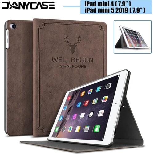 2015 iPad Mini 4 Case For 2019 iPad 7.9 Mini 5 Case iPad PU Leather Smart Cover A1538 A1550 A2133 A2124 A2125 A2126
