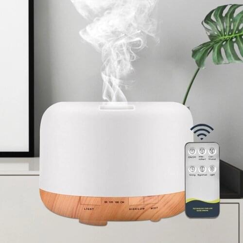 Air Humidifier Essential oil diffuser 300ML 500ML Ultrasonic Cool Mist Maker Fogger Humidifier LED Lamp Aroma Diffuser Electric