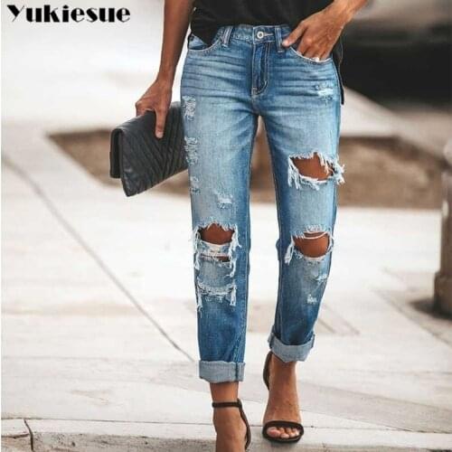 Vintage high waisted jeans woman skinny womans jeans for women ripped hole jeans boyfriend jeans womens jeans Plus size