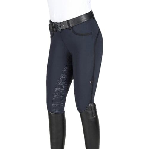 Women Riding Pants Exercise High Waist Sports Yoga Riding Equestrian Breeches Solid Color Tight Straight-leg Ladies Pants