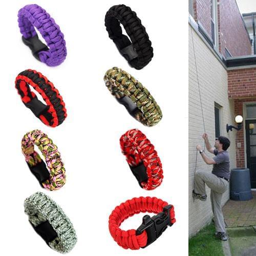 Umbrella Rope Bracelet Multifunctional Fishing Gear Buckle Outdoor Camping Rescue Survival Bracelet, pulsera supervivencia