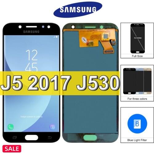5.2'' Adjust Brightness LCD J530 For Samsung Galaxy J5 2017 J530 J530FM LCD Display Touch Screen Digitizer Assembly J5 Pro 2017