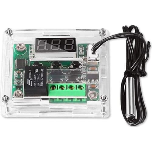 1pcs 12V Digital Temp Thermostat Temperature Controller Sensor Relay Switch -50-110C W1209 with case