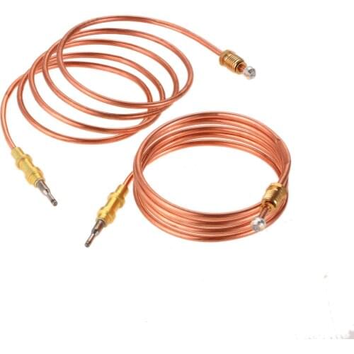 2 pcs 39.5 inch Gas Heater Fireplace Thermocouple Replacement Copper Polished with End connection Nuts M8*1