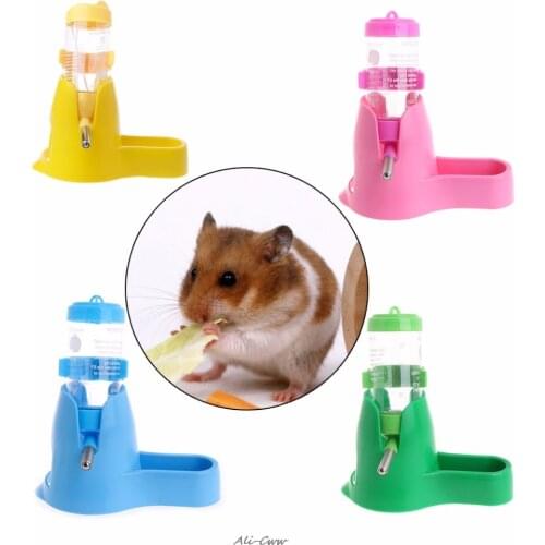 3 in 1 Pet Hamster Water Bottle Food Container Drinking Feeding Rest 80ml New