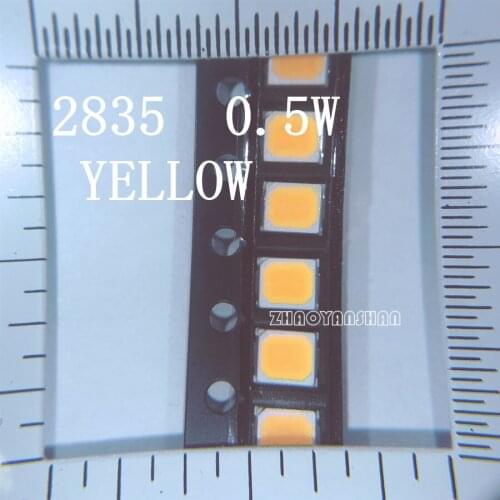 4000pcs X 2835 Yellow 0.5W 2835 0.5W Golden LED Diode SMD LED 150mA 2.2-2.4V Super bright Free Shipping LED beads